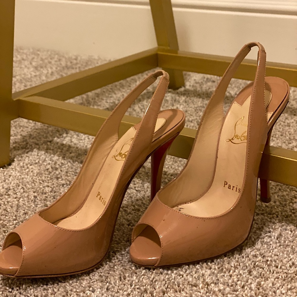 Authentic Christian Louboutin Nude Heels